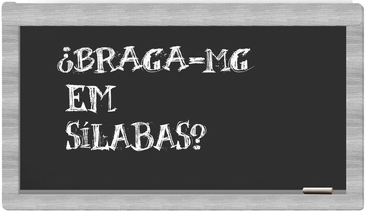 ¿Braga-MG en sílabas?