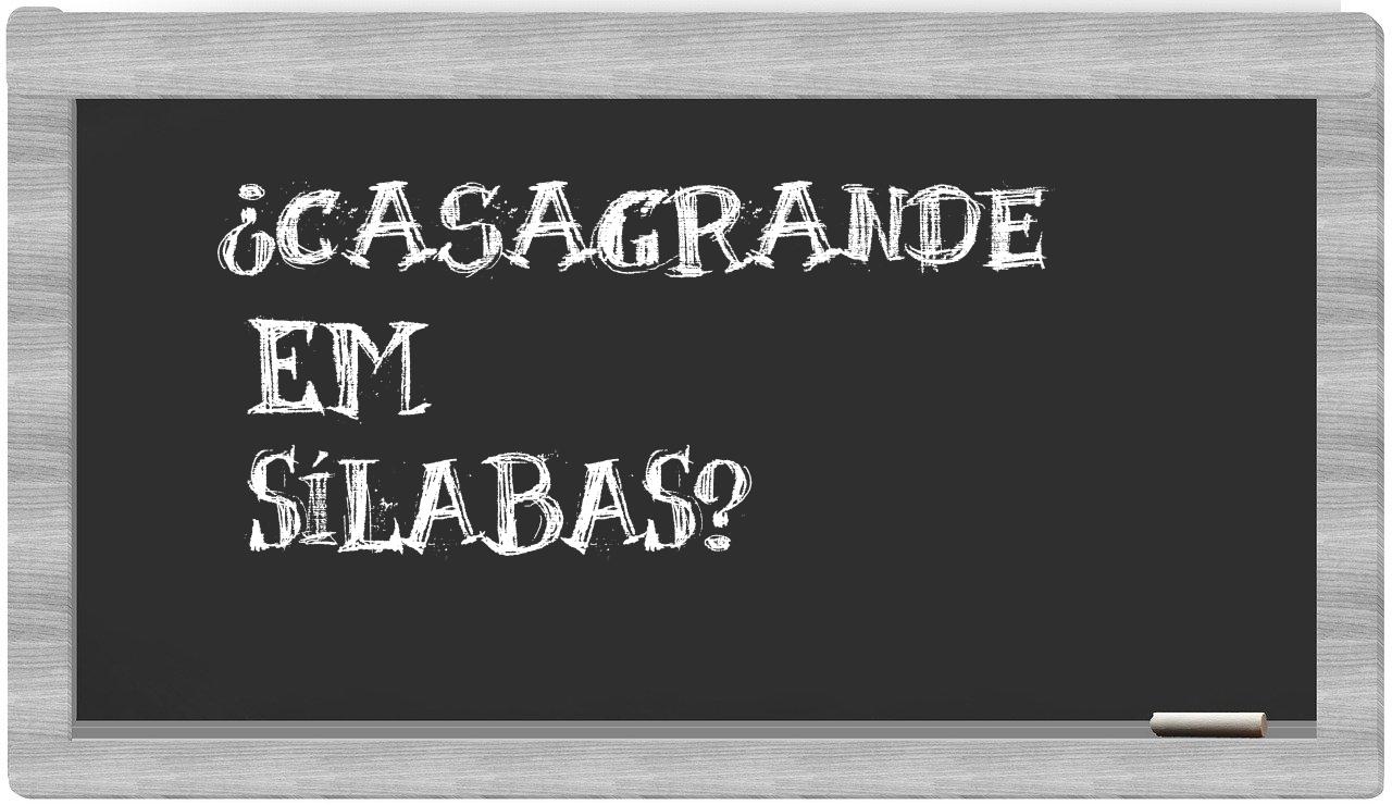 ¿Casagrande en sílabas?