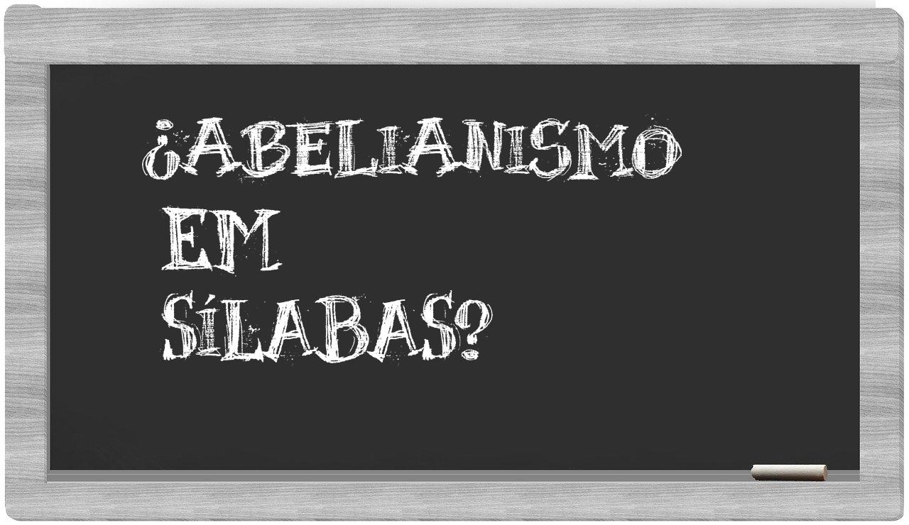 ¿abelianismo en sílabas?