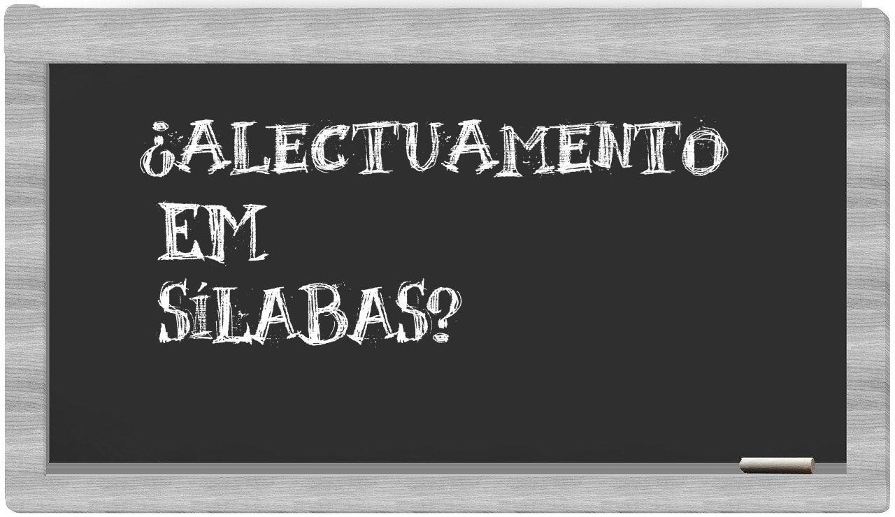 ¿alectuamento en sílabas?