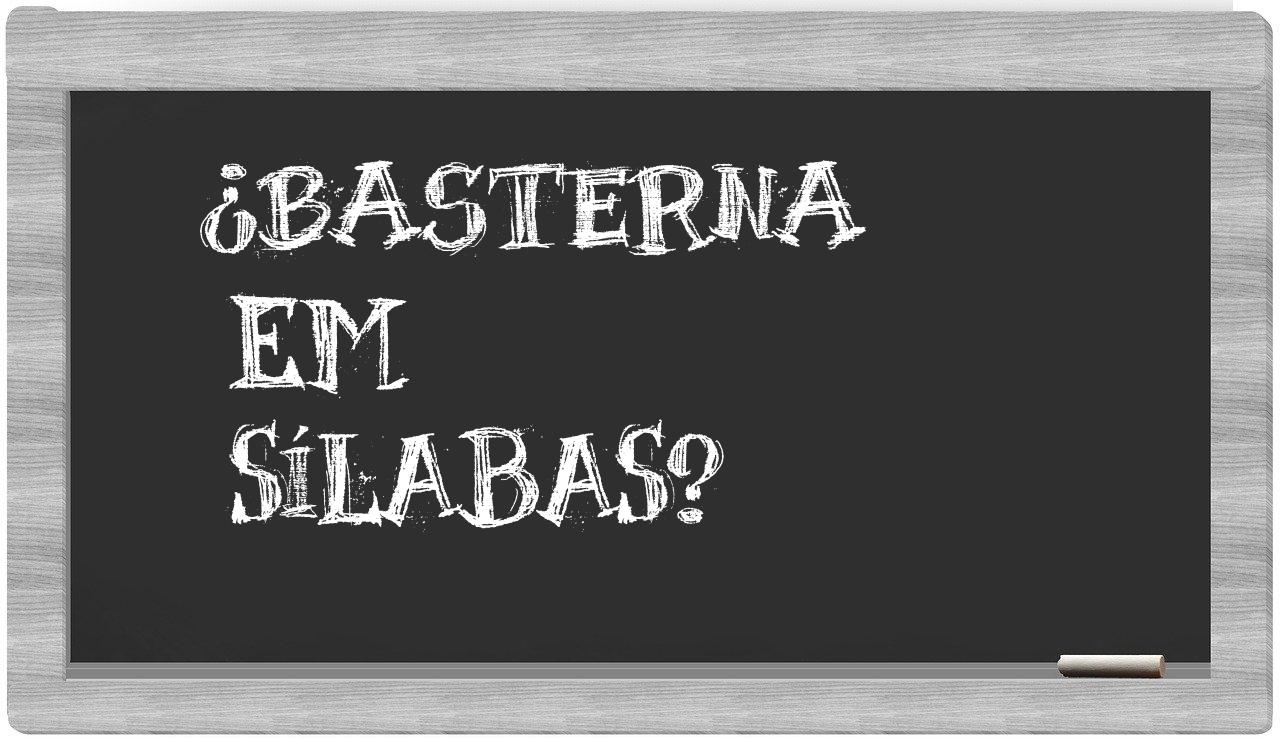 ¿basterna en sílabas?