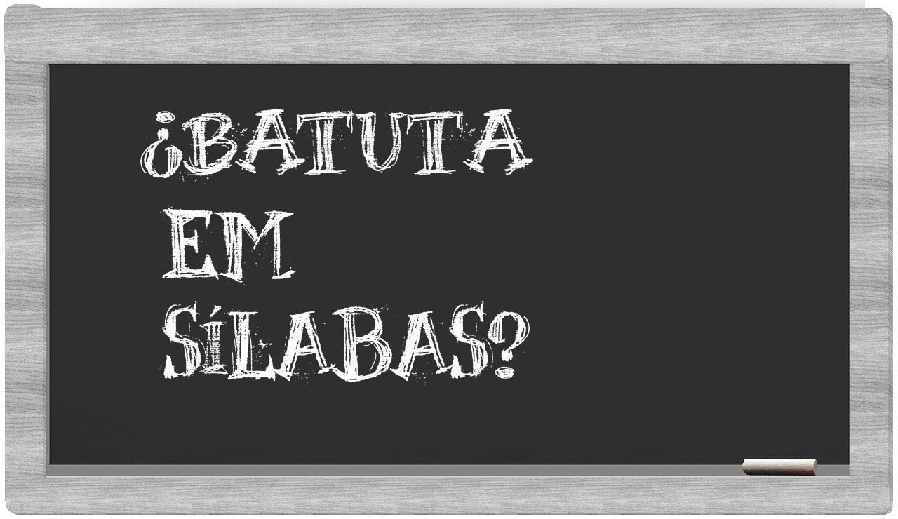 ¿batuta en sílabas?