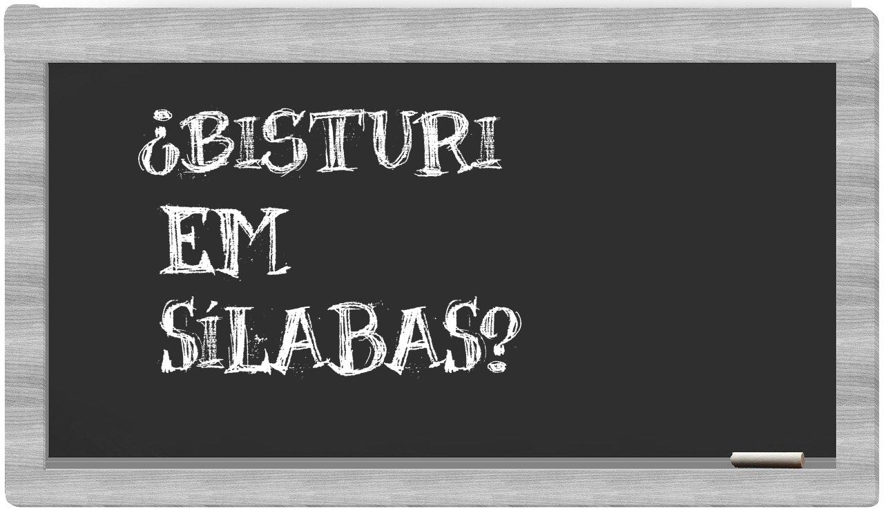 ¿bisturi en sílabas?