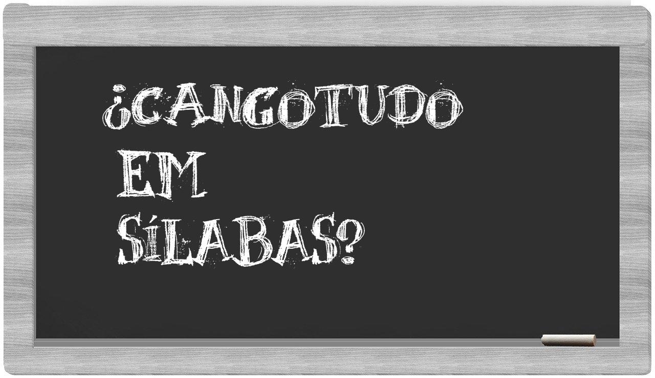 ¿cangotudo en sílabas?